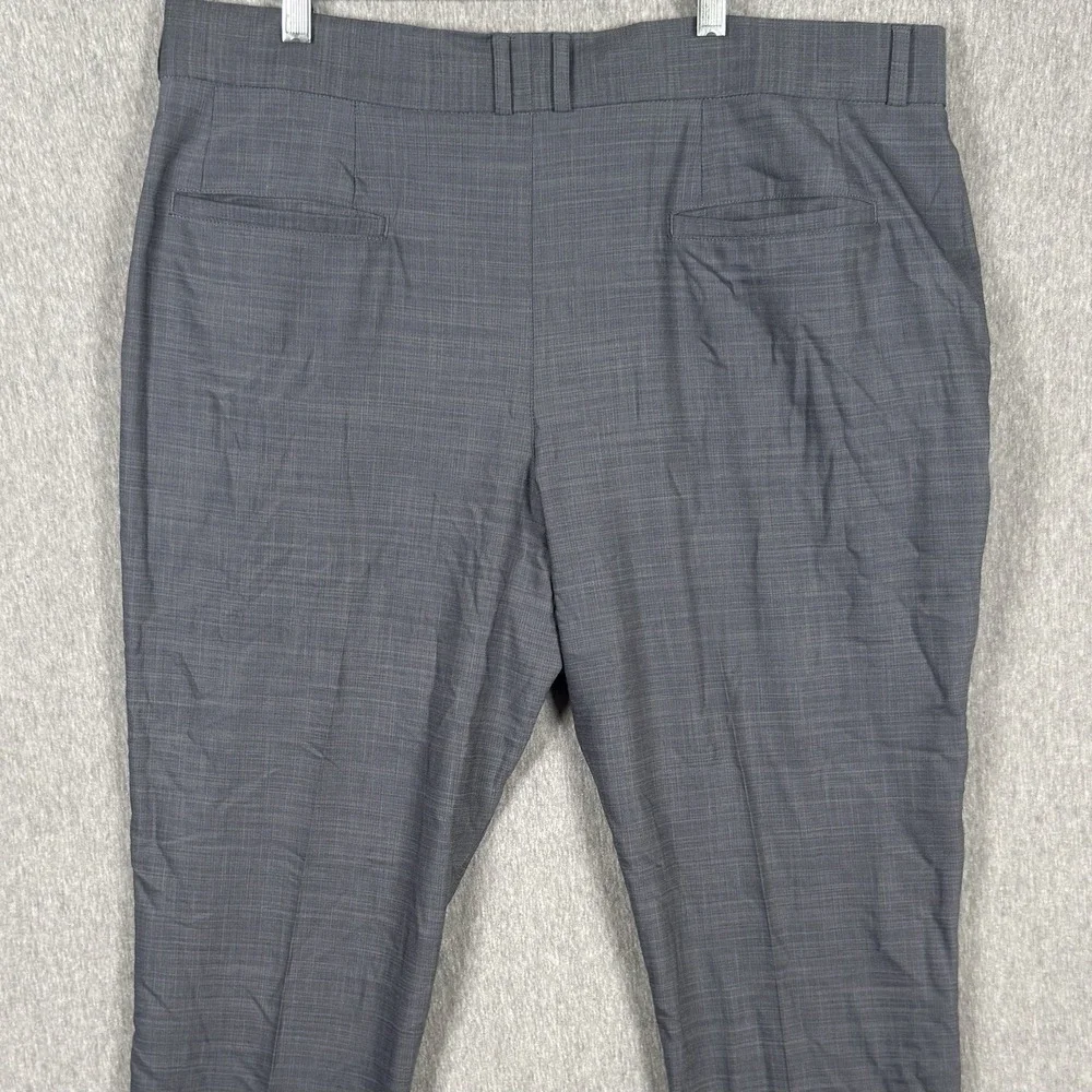 State & Liberty Athletic Fit Stretch Pants Mens C 38x29 Heathered Navy Pleated